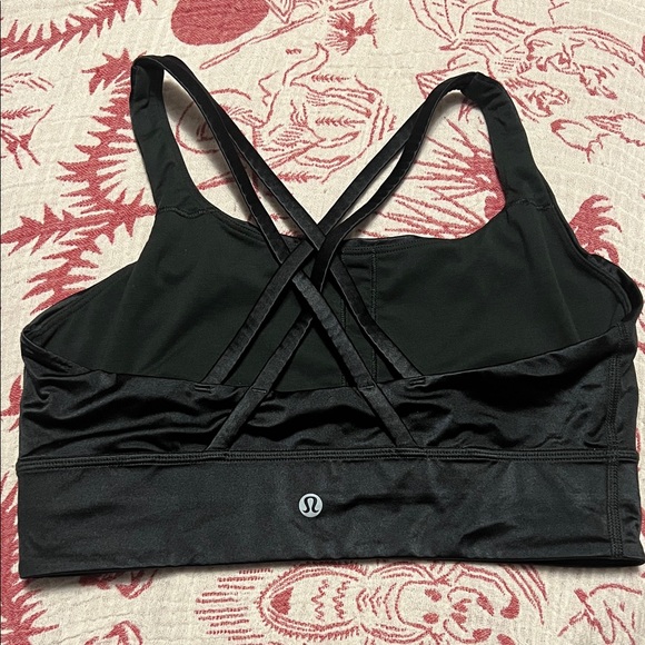 lululemon athletica Other - lululemon athletica Longline Black Cross-Back Sports Bra size 8 black